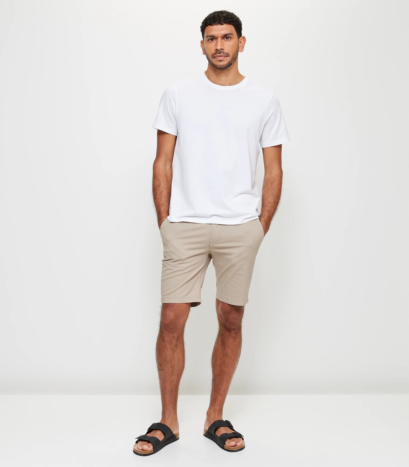 Slim Stretch Chino Shorts - Sand | Target Australia