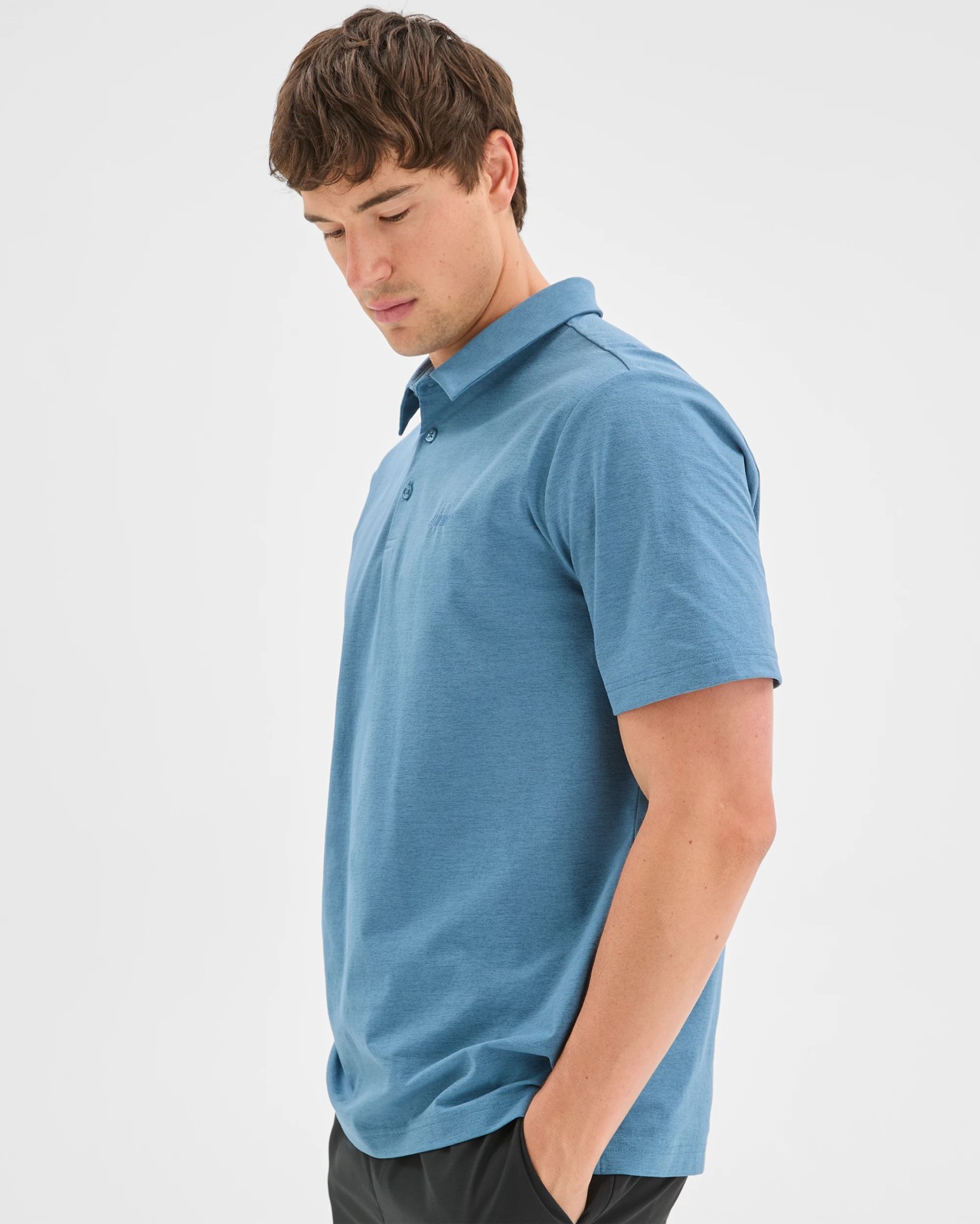 Active Lifestyle Stretch Polo Top - Agean Blue 4 of 6