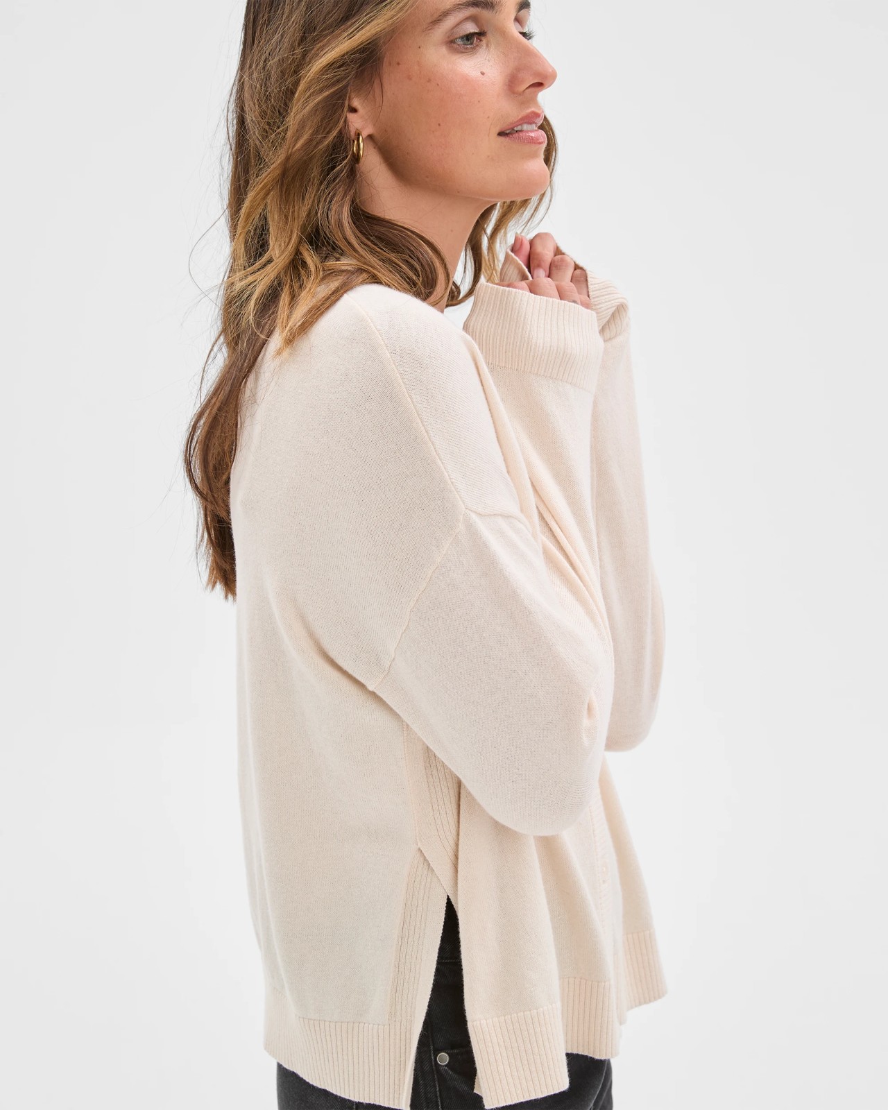 Australian Cotton Knit Cardigan - Pearl 5 of 6