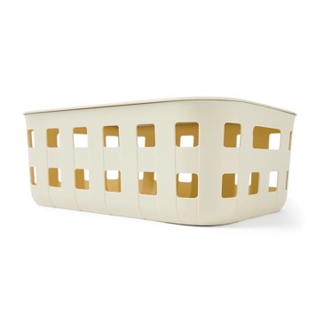12L Rectangle Trellis Basket with Lid, Beige - Anko