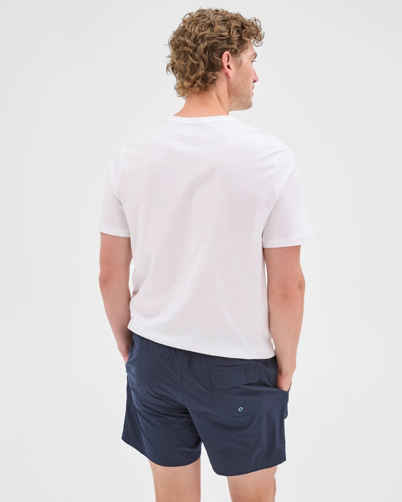 Elastic Waistband Bondi Shorts - Navy 5 of 5