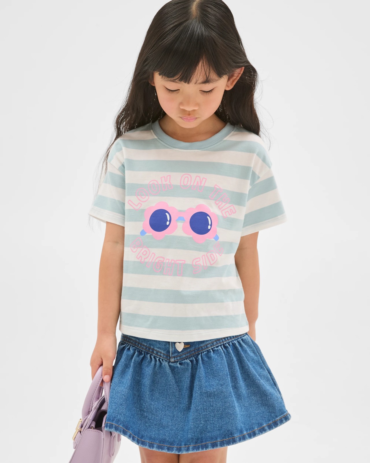 Australian Cotton Oversized T-Shirt - Blue White Stripe AOP 2 of 6