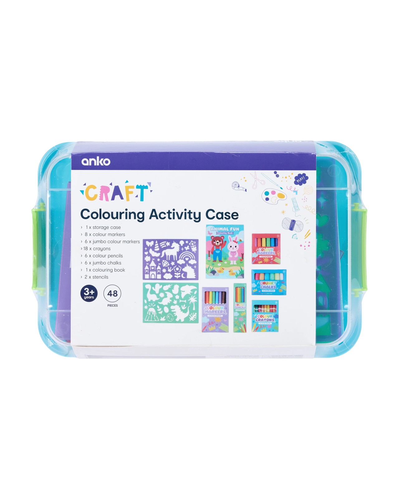 Anko 48 Piece Colouring Activity Case 3 of 3