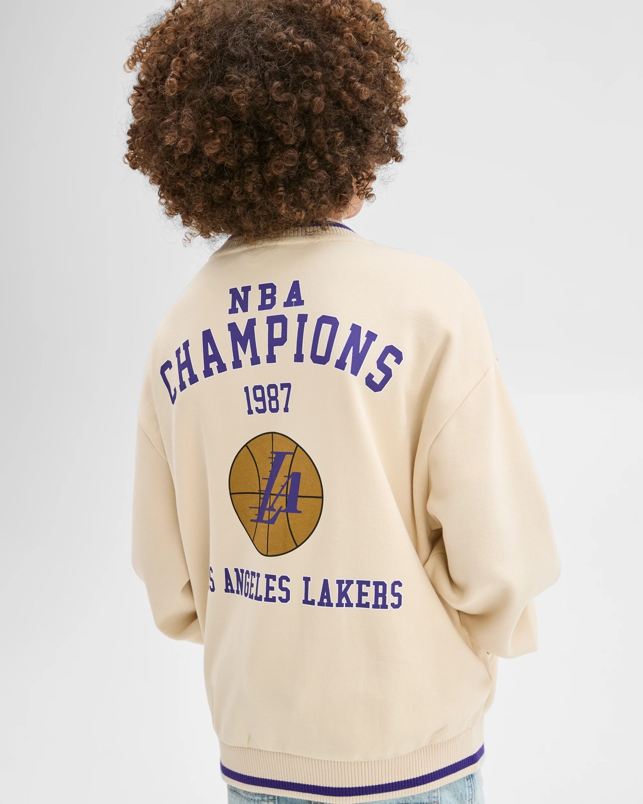 NBA Australian Cotton Blend Varsity Jacket - Neutral 4 of 5