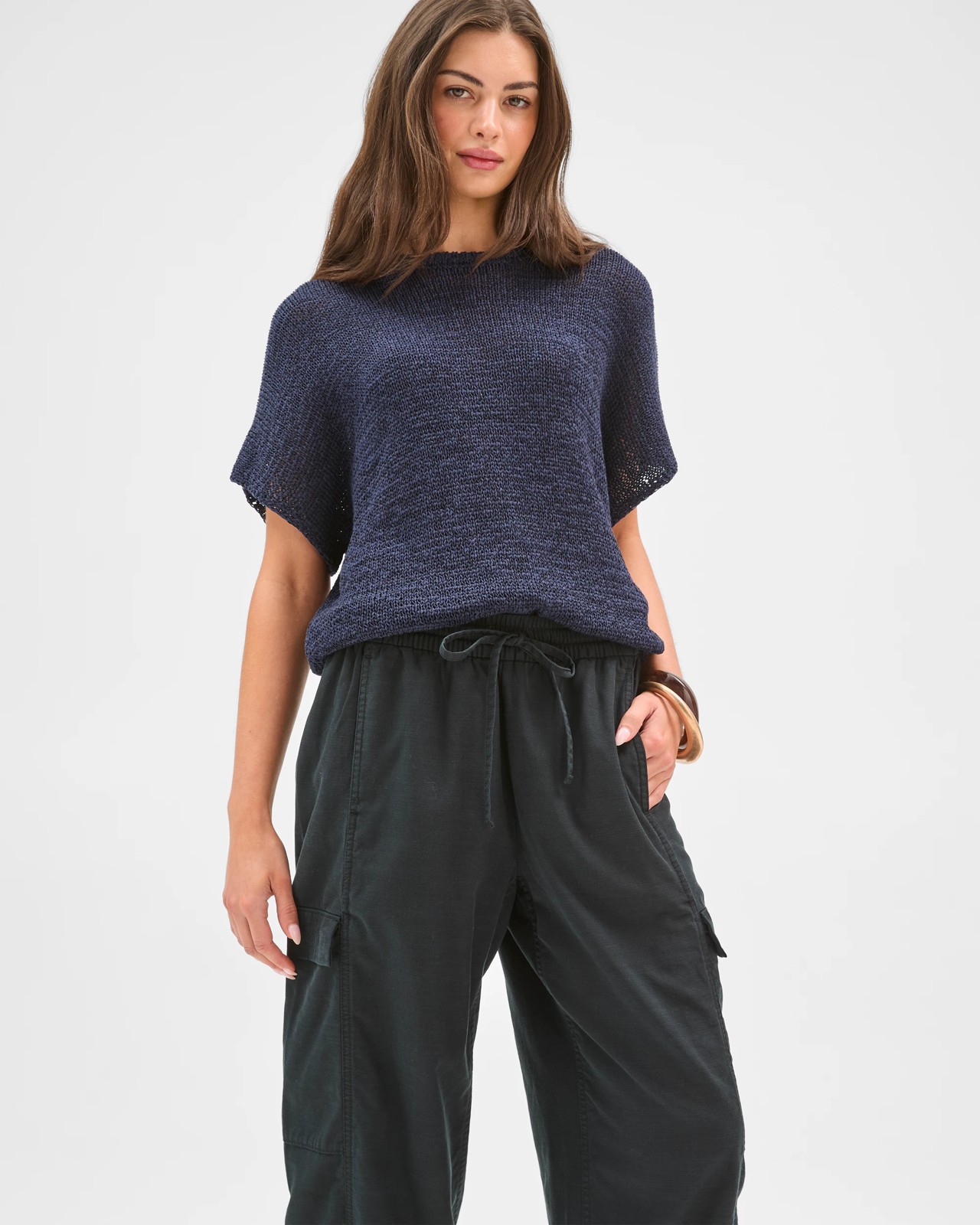 Petites Slub Utility Pants 3 of 5