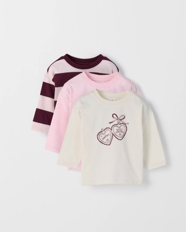 Baby Organic Cotton 3 Pack Long Sleeve T-Shirts