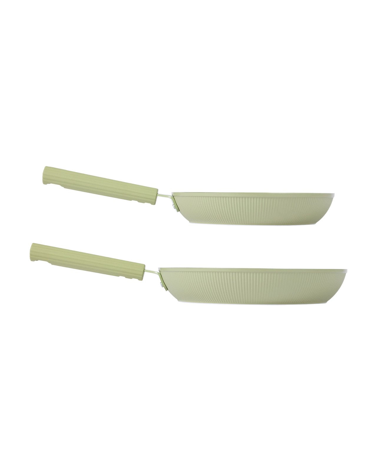 Anko 2 Pack Ceramic Coated Non Stick Fry Pans - Green 3 of 5