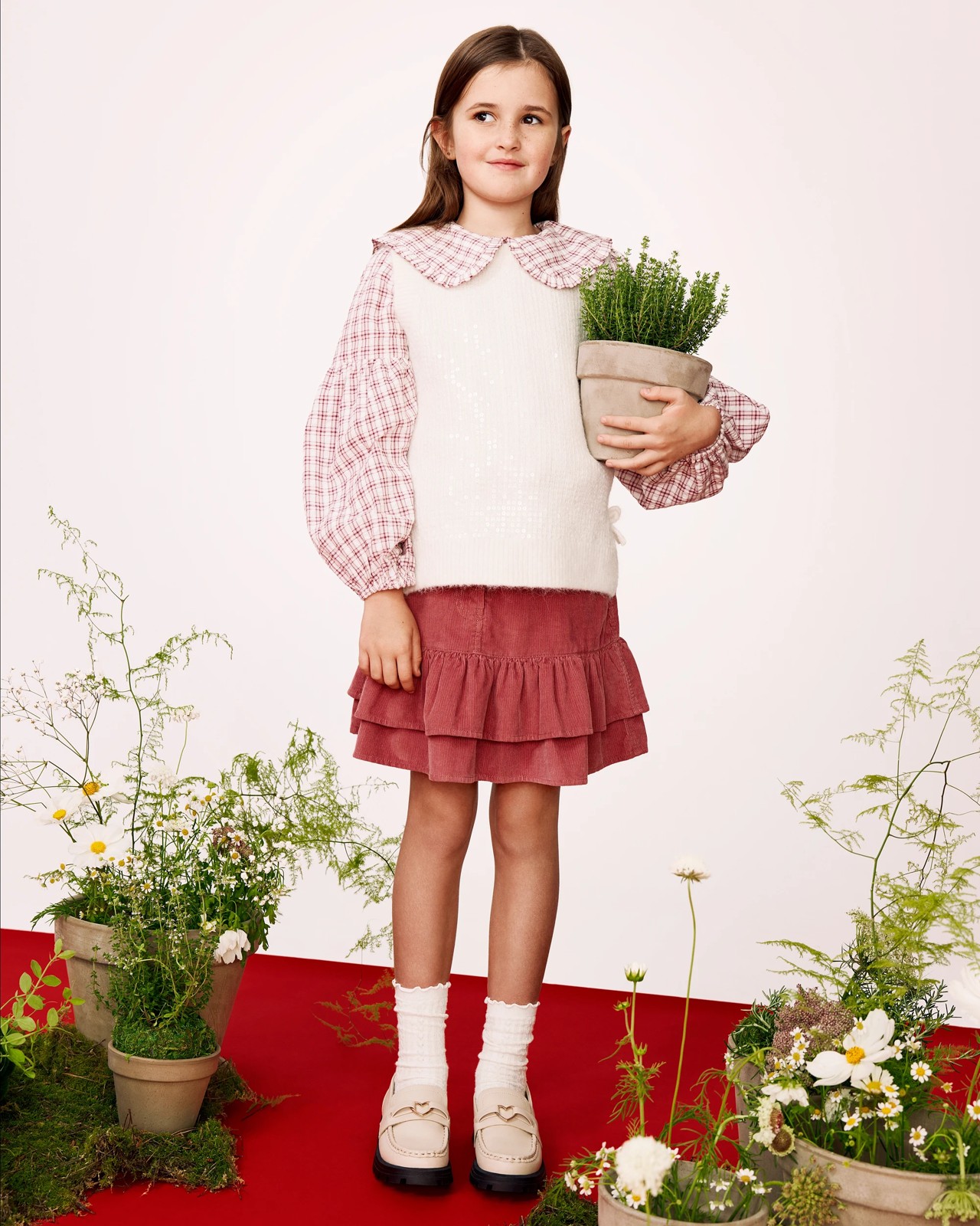 Australian Cotton Woven Cord Frill Skirt 3 of 5