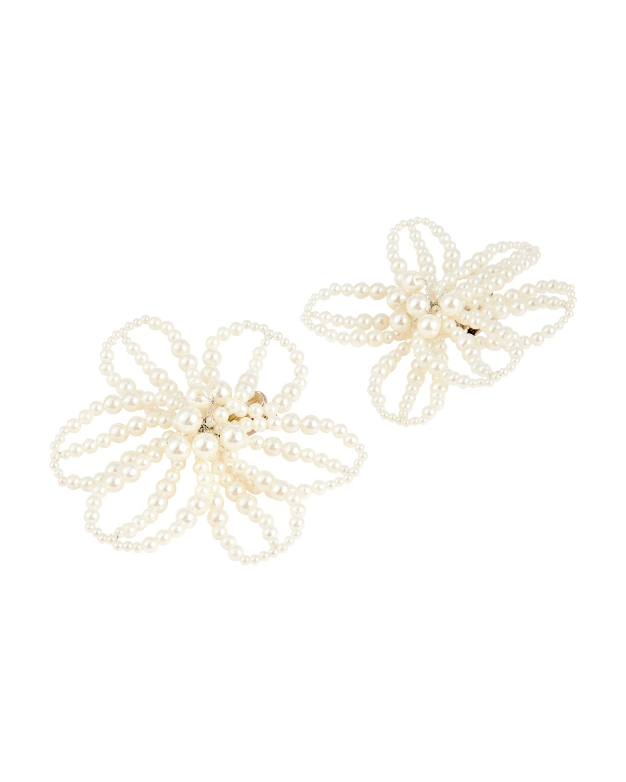 Anko 2 Pack Faux Pearl Look Flower Clips 2 of 5