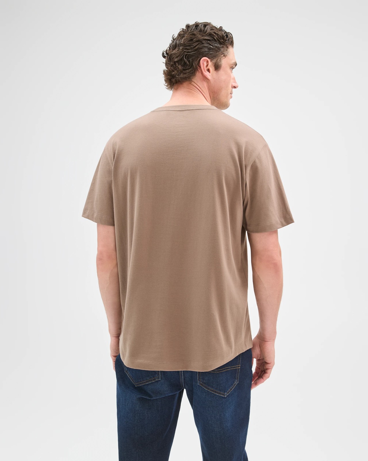 Australian Cotton Curved Hem T-Shirt - Falcon 6 of 6