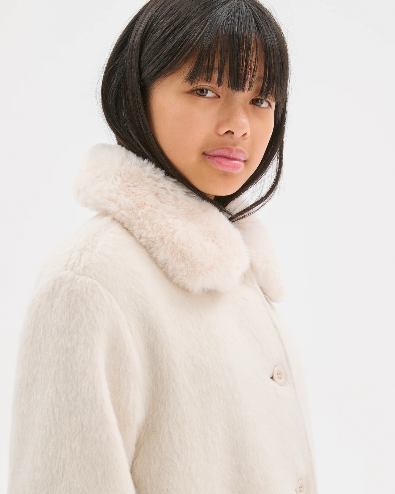 Longline Faux Fur Collar Coat 4 of 6