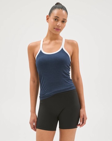 Active Studio Soft Ribbed Tank Top with Shelf Bra
