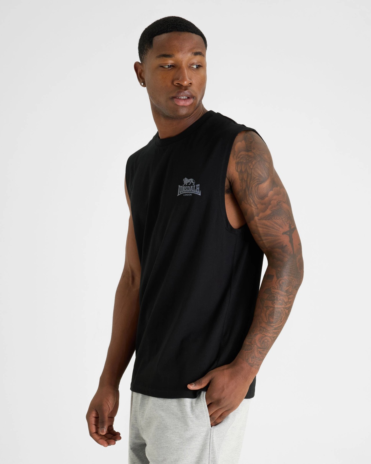 Lonsdale London Muscle Tank Top - Black 5 of 6