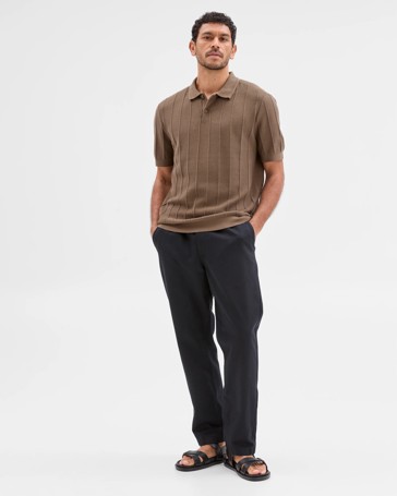 Australian Cotton Knit Polo Top