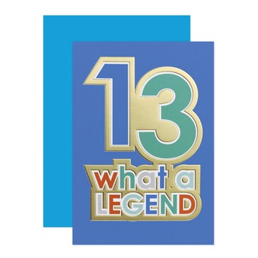 Connections from Hallmark 13th Birthday Card - What a Legend