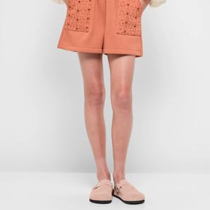 Australian Cotton Blend Fleece Crochet Pocket Shorts product image