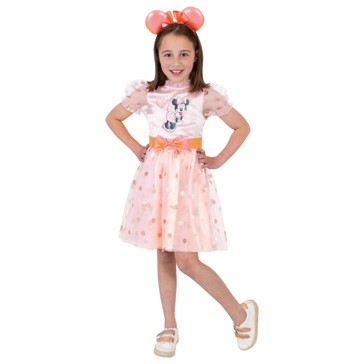 Minnie Mouse Rose Gold Deluxe Kids Costume Size 4-6