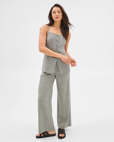Tailored Straight Leg Pants - Lily Loves