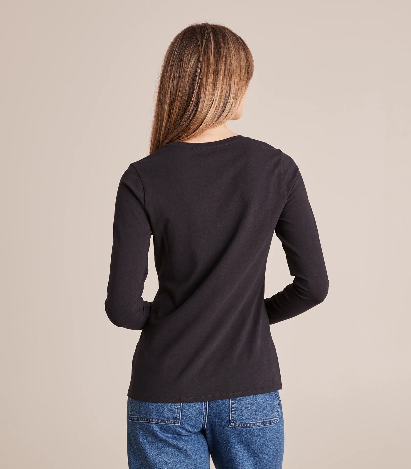 Organic Cotton Long Sleeve Crew Neck T-Shirt 5 of 5