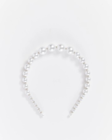 Pave Faux Pearl Headband