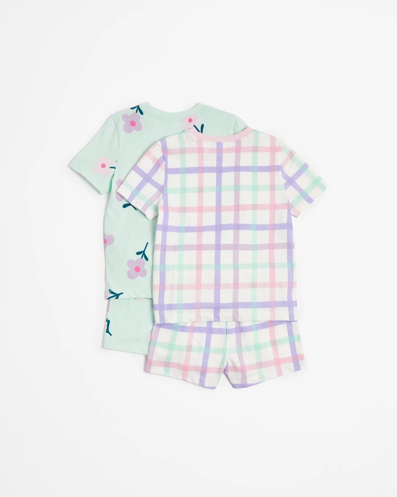 Print Cotton Pyjama Set 2 Pack - Floral/Check 4 of 5