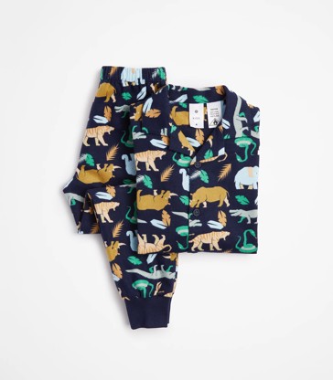 Print Flannelette Cotton Pyjama Set