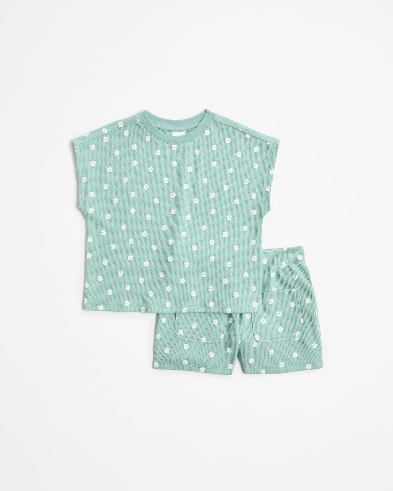 Waffle T-shirt and Short 2 Piece Set 6 of 6