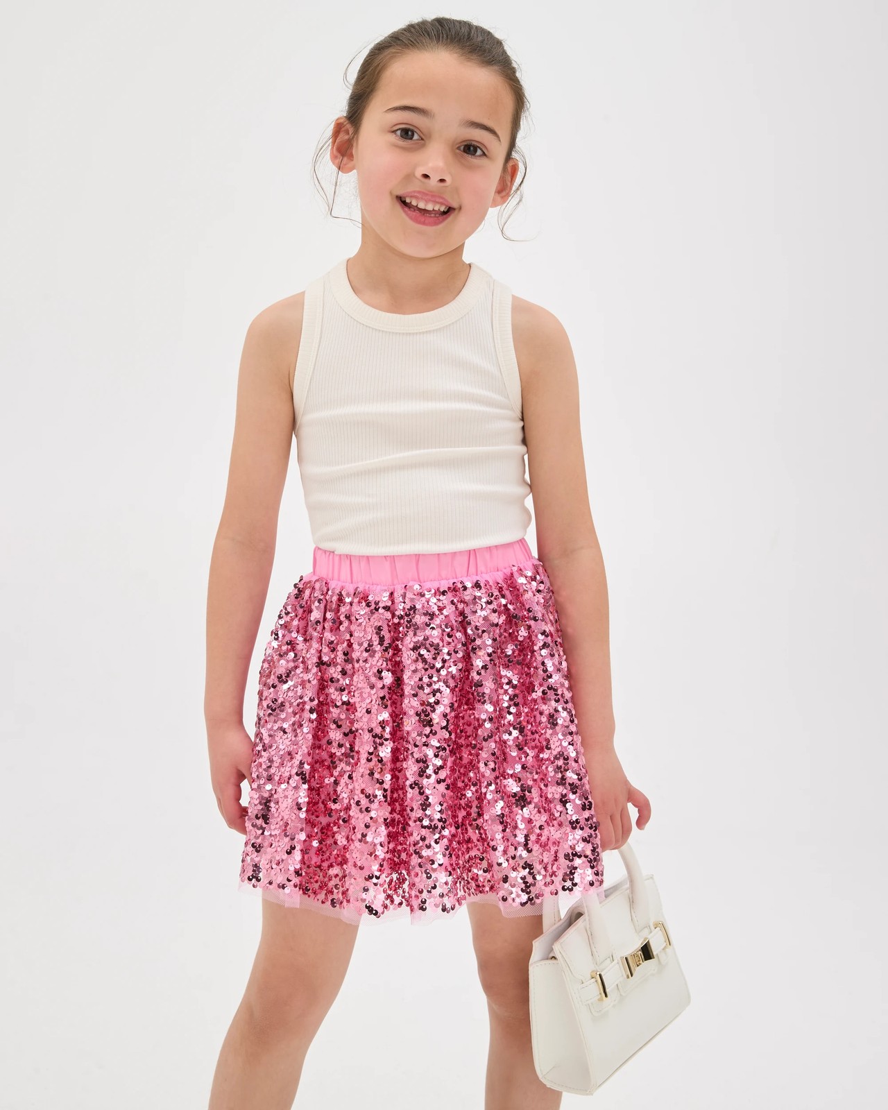 Occasion Sequin Skirt - Pink Sequin 3 of 6