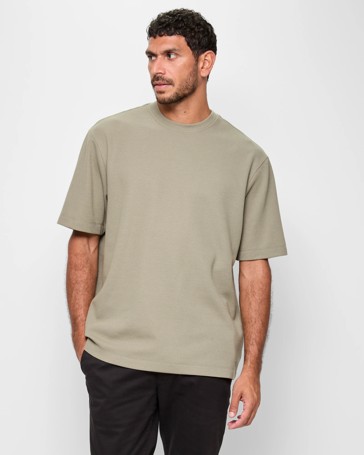 Australian Cotton Blend Oversized Waffle T-Shirt