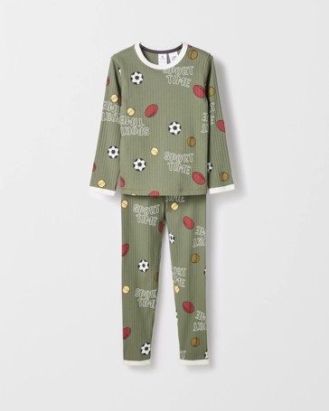 Australian Cotton Younger Boys Rib Pyjama Set