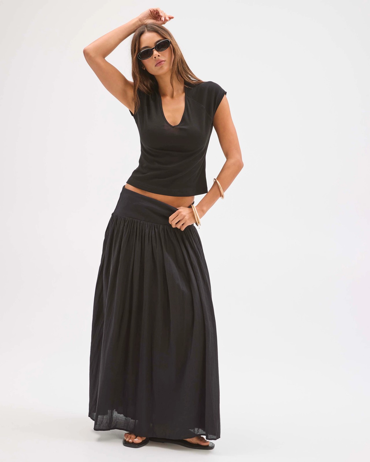 Lily Loves Australian Cotton 2-In-1 Midi Dress - Black 6 of 6