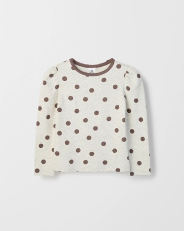 Australian Cotton Long Sleeve Pointelle Top
