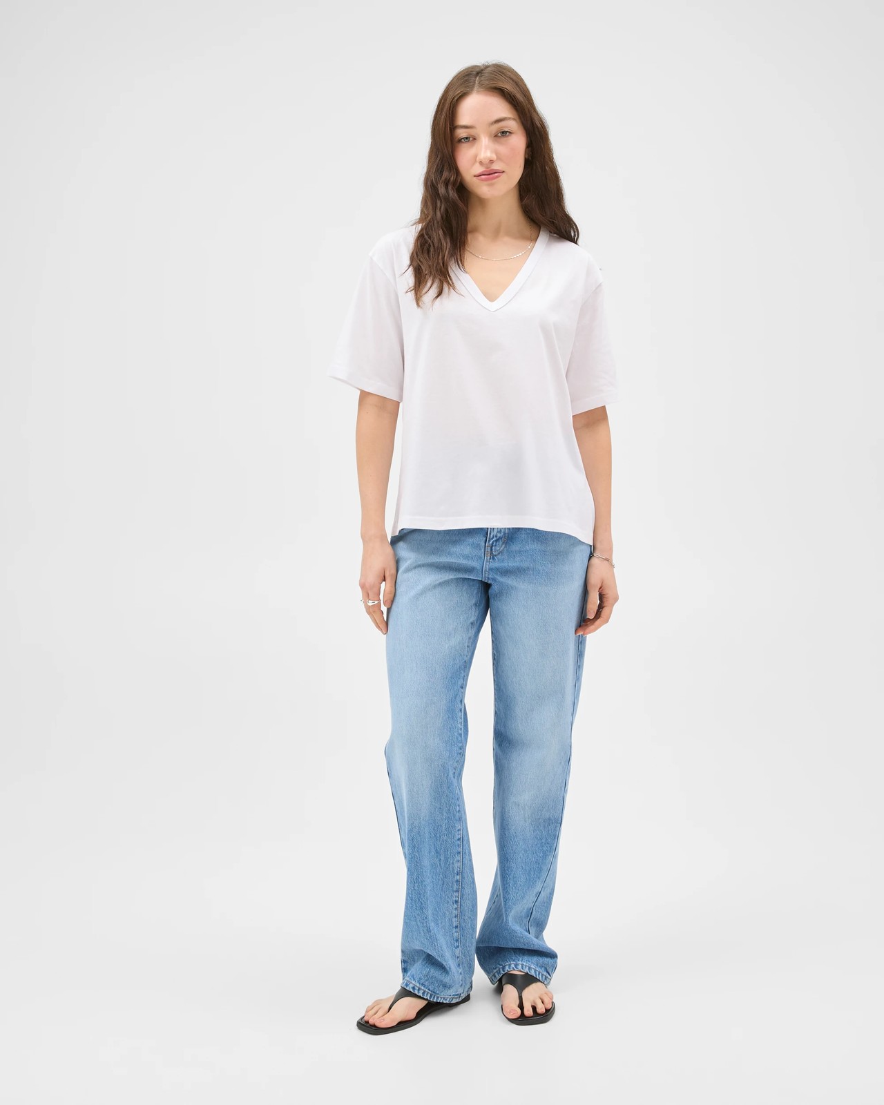 Lily Loves Australian Cotton V-Neck T-Shirt - White 2 of 6