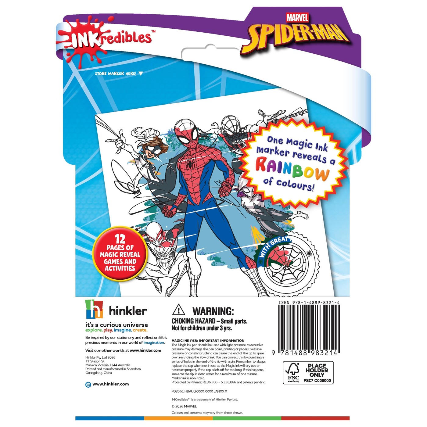 INKredibles Marvel Spider-Man Magic Ink Pictures! - Book 2 of 5