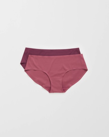 Smooth Moves 2 Pack No Show Bonded Hipster Bikini Briefs