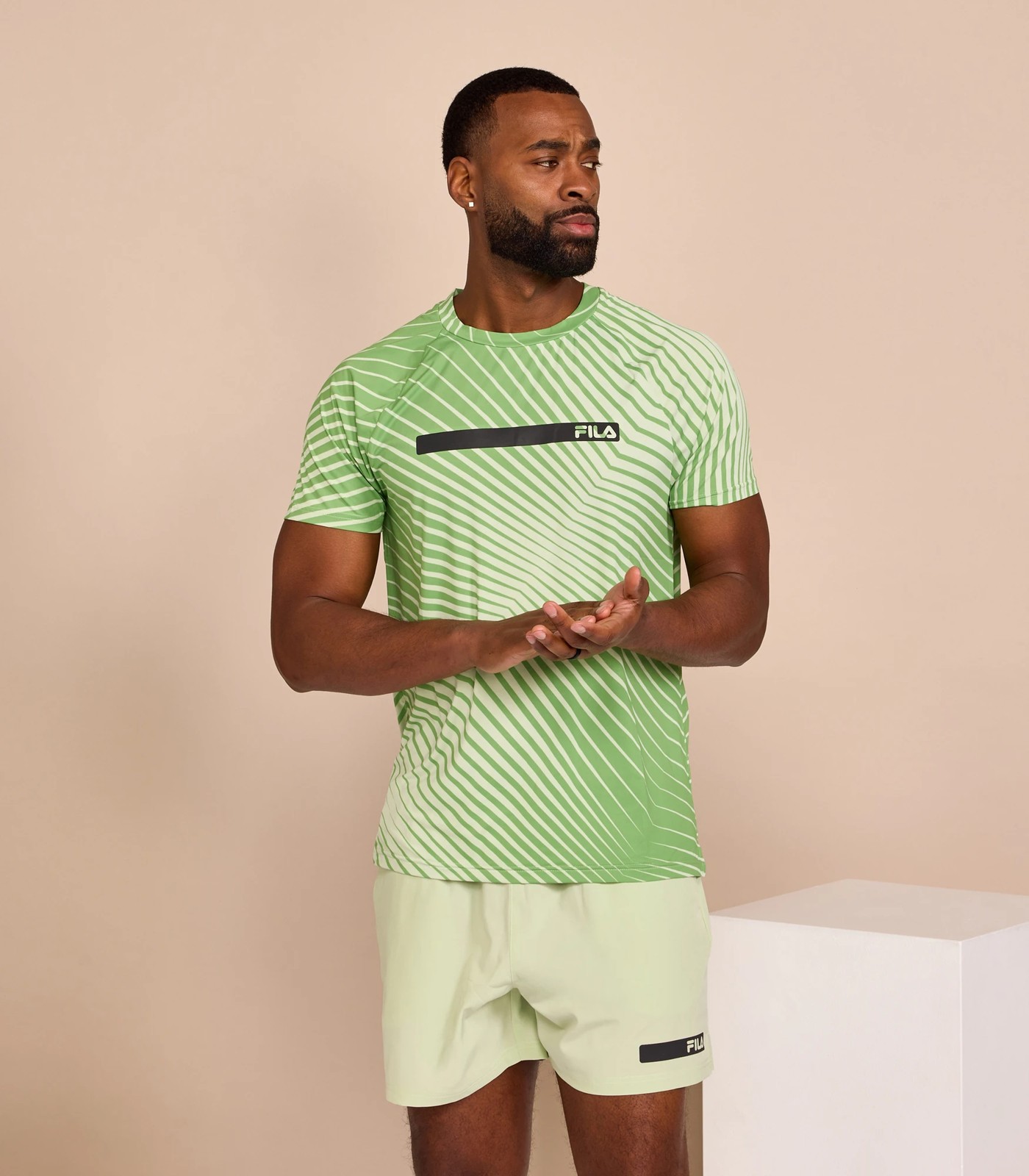 Green hot sale fila shirt