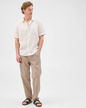 Australian Cotton Blend Pleated Pants