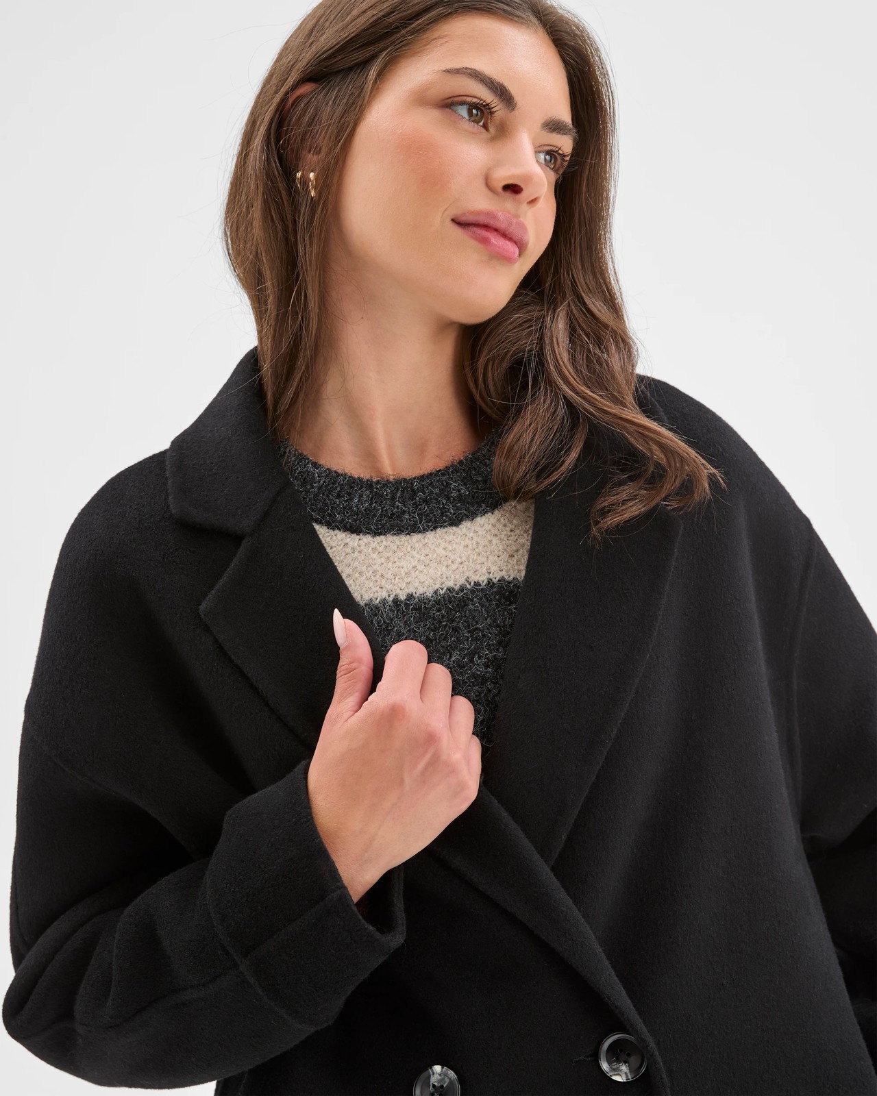 Petites Wool Cocoon Coat 5 of 6
