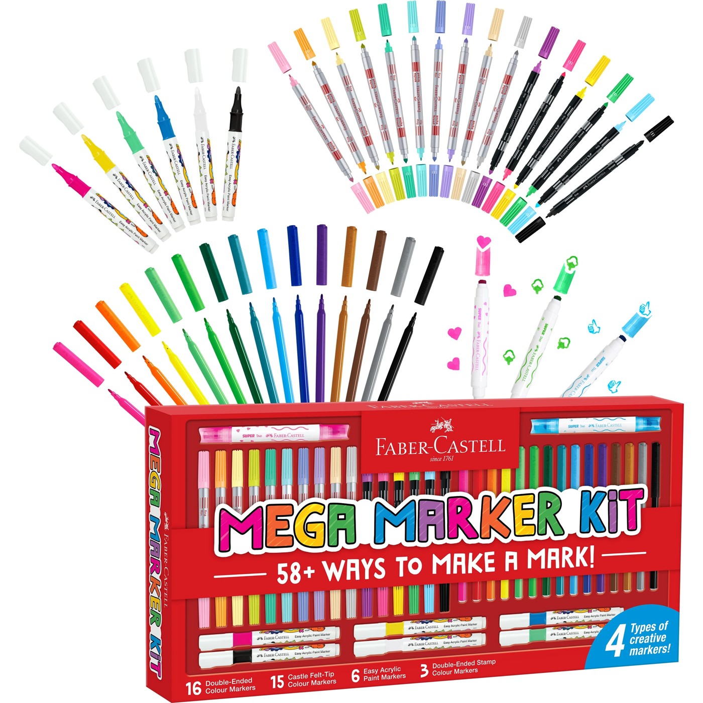 Faber-Castell Mega Marker Set 2 of 6