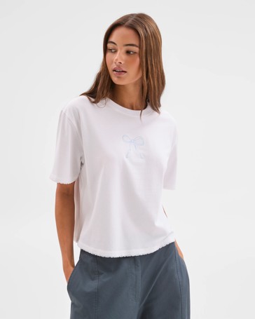 Lily Loves Australian Cotton Jersey Bow T-Shirt