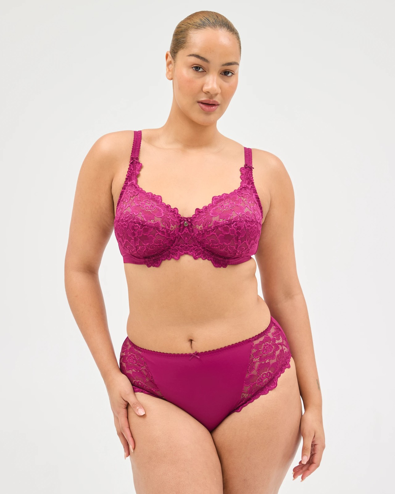 Fuller Figure Lizzy Soft Cup Underwire T-Shirt Bra - Magenta Purple 2 of 6