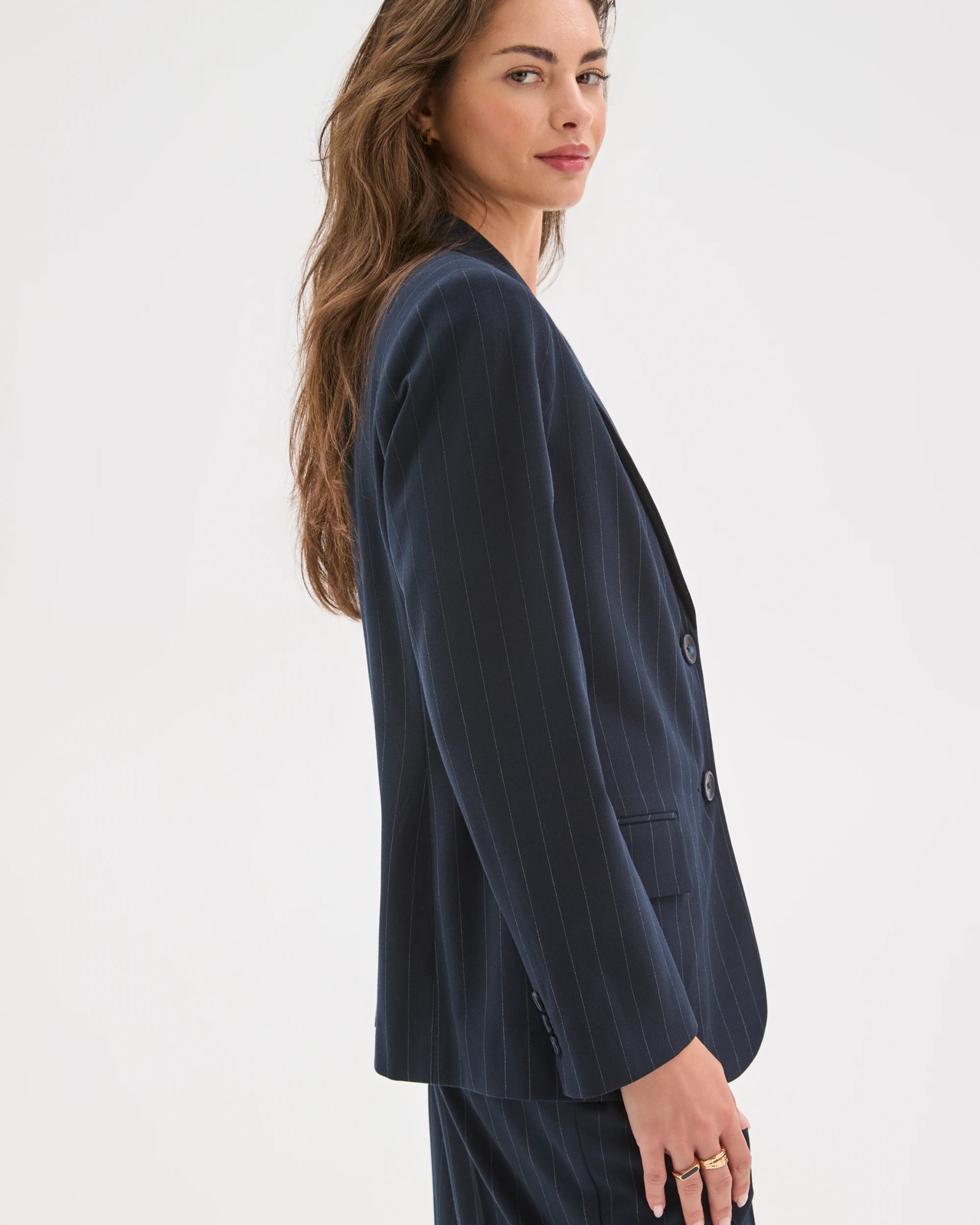 Petites Pinstripe Tailored Blazer 4 of 6