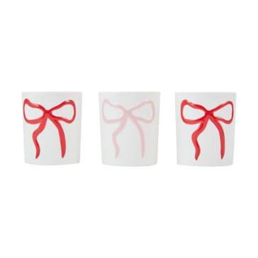 3 Pack Christmas Bow Ceramic Scented Candle Gift Set - Anko