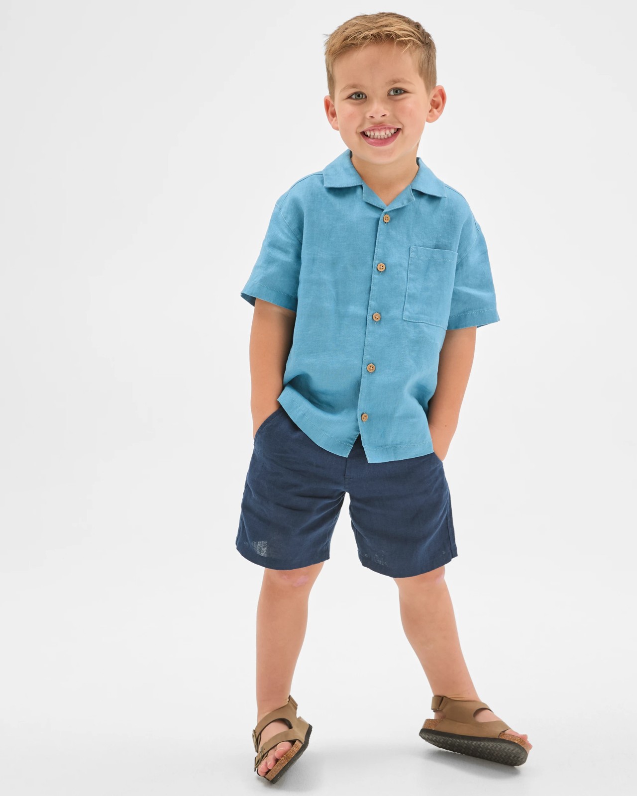European Linen Shirt - Blue 2 of 6