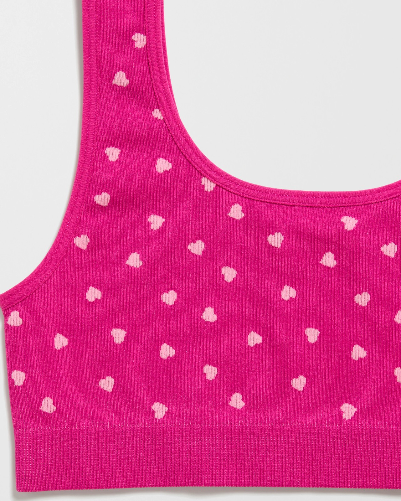 Maxx Older Girls Seamfree Crop Top & Shorties Set - Pink Hearts 2 of 3
