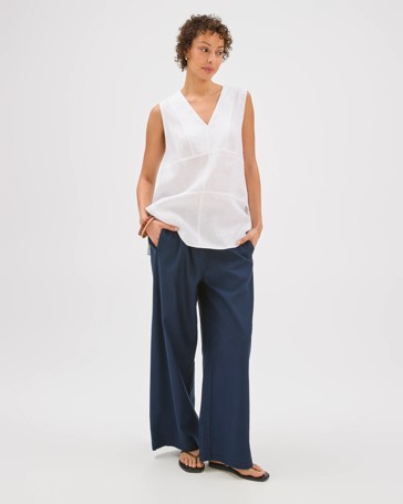 European Linen Sleeveless Tunic
