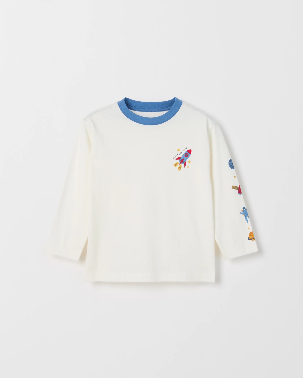 Australian Cotton 3 Pack Long Sleeve T-Shirts - White / Navy / Red 2 of 5