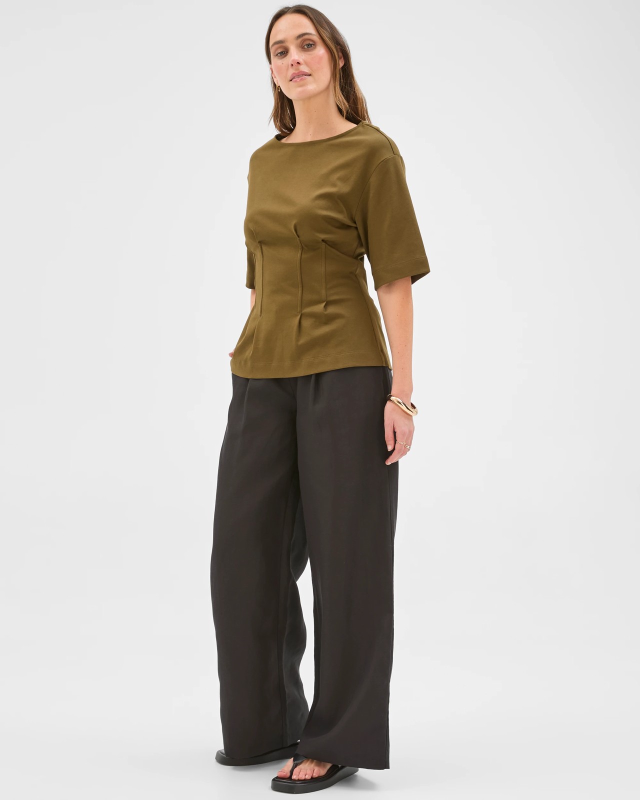 Preview Harper Tailored Ultra Wide Leg Pants - Black 2 of 5