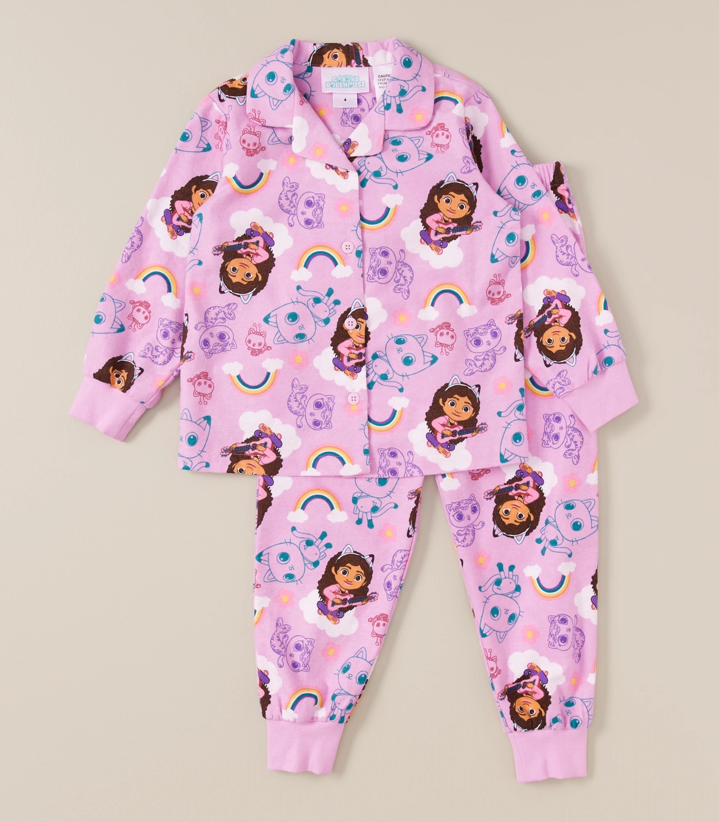 Gabbys Dollhouse Cotton Flannelette Pyjama Set 2 of 5