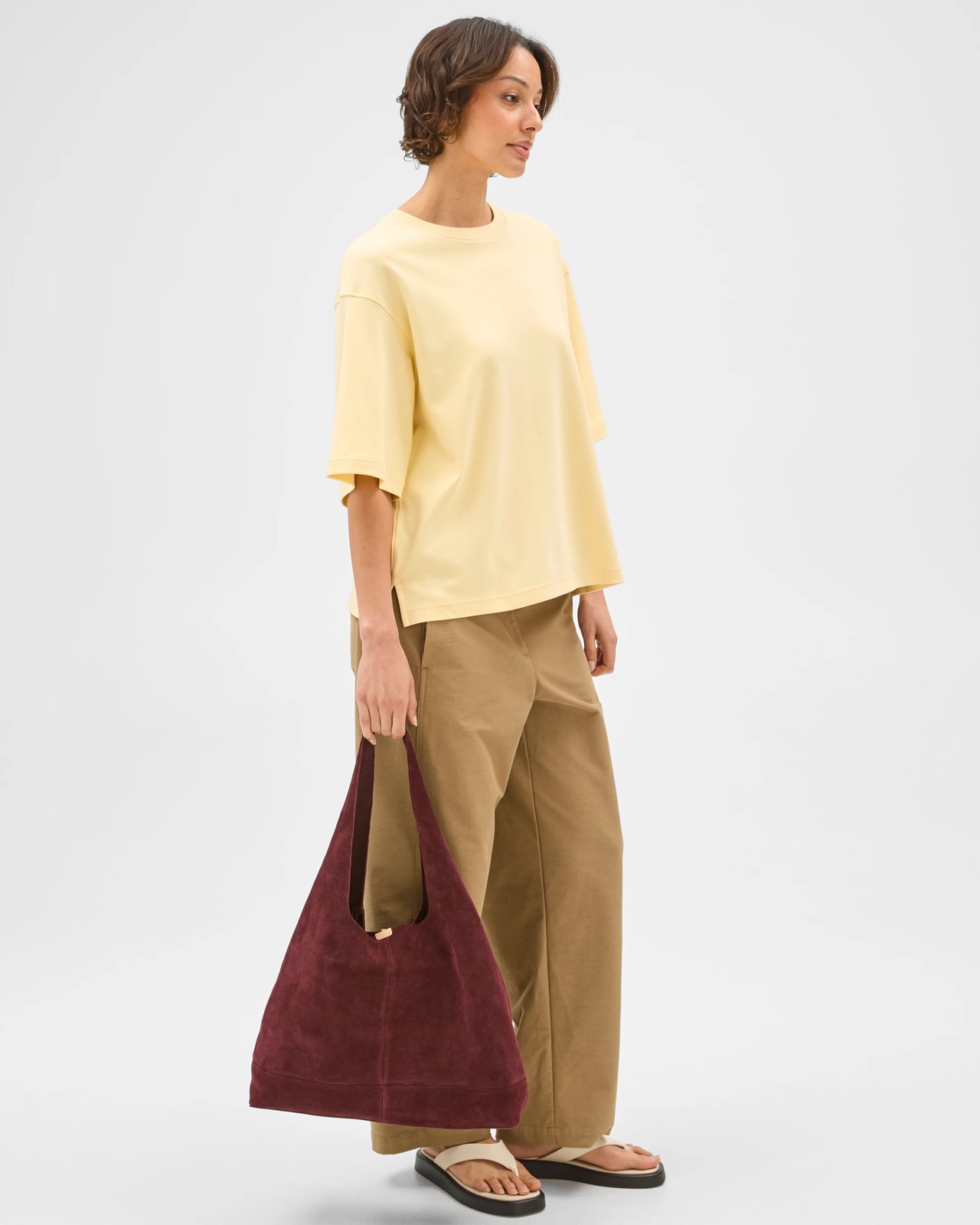 Australian Cotton Heavyweight Boxy T-Shirt - Whipped Butter 2 of 5
